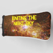 星形成黄色の花火 | ゴルフヘッドカバー (正面)