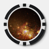 星形成黄色の花火 | ポーカーチップ (正面)