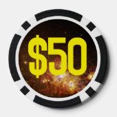 星形成黄色の花火 | ポーカーチップ (裏面)