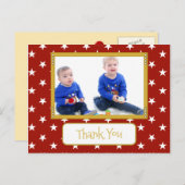 星感謝していの写真で赤いクリスマスの贈り物 ポストカード (正面/裏面)