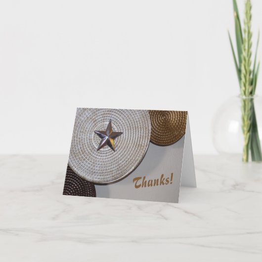 星感謝してい付きノートカード サンキューカード (正面)