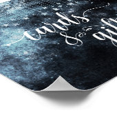 星打ち水彩夜のウェディングカード&ギフト ポスター (角)