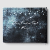 星打ち水彩天星結婚のモノグラム ゲストブック (裏面)