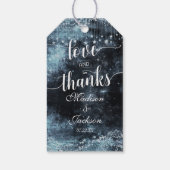 星打ち水彩結婚夜の愛&感謝してい ギフトタグ (裏面)