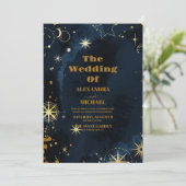 星打ち水彩銀河系結婚ズ 招待状 (スタンド正面)