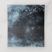 星打ち水色銀河系結婚のテーブル番号 プレイスカード (内部開封)