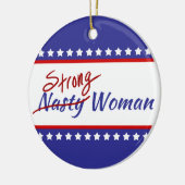 星扱いにくと縞模様の強い女性 セラミックオーナメント (左)