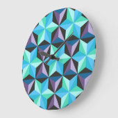 星抽象芸術幾何学的パッチワーク ラージ壁時計 (傾斜)