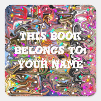 星数々の模様 スクエアシール