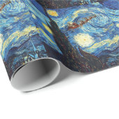 星明かりのクリスマスの夜の包装紙 ラッピングペーパー (ロールコーナー)