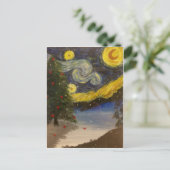 星明かりのクリスマスの夜の郵便はがき シーズンポストカード (スタンド正面)