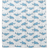 星明かりのジンベイザメ(ライト) シャワーカーテン (正面)