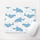 星明かりのジンベイザメ(ライト) マウスパッド (マウス)
