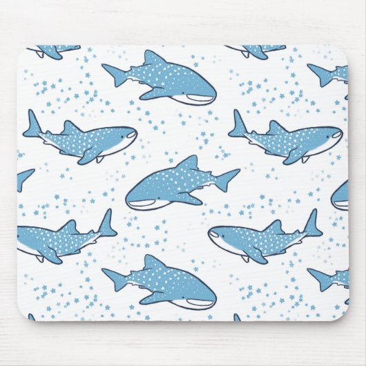 星明かりのジンベイザメ(ライト) マウスパッド (正面)