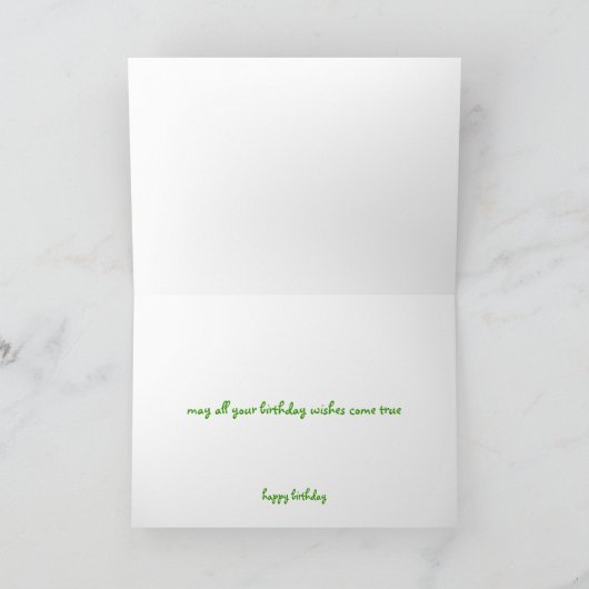 星明かりのピザ カード (内部)