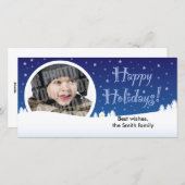 星明かりの冬休みのフォトカード シーズンカード (正面/裏面)