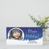 星明かりの冬休みのフォトカード シーズンカード (スタンド正面)