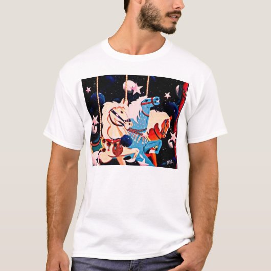 星明かりの回転木馬の芸術 Tシャツ (正面)