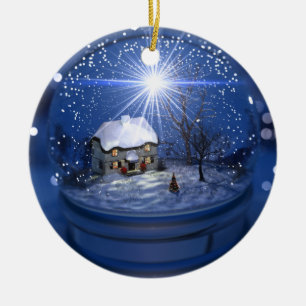 星明かりの地球のクリスマスのオーナメント セラミックオーナメント
