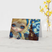 "星明かりの夜のアリス"挨拶状 カード (黄色い花)