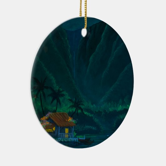 星明かりの夜のWainihaの谷の家 セラミックオーナメント (右)