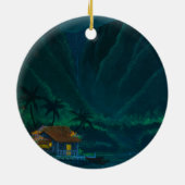 星明かりの夜のWainihaの谷の家 セラミックオーナメント (裏面)