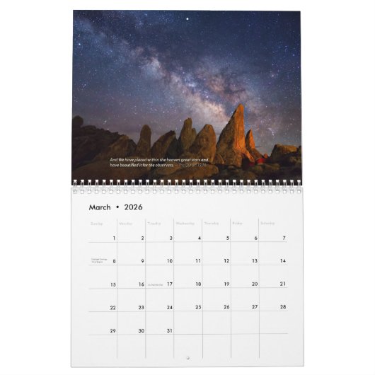 星明かりの夜はカレンダーを引用します カレンダー (3月 2026)