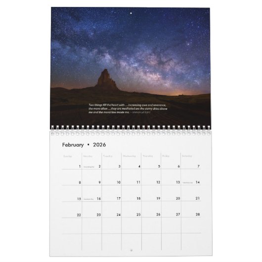 星明かりの夜はカレンダーを引用します カレンダー (2月 2026)