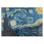 星明かりの夜ガラスのまな板 カッティングボード (正面)