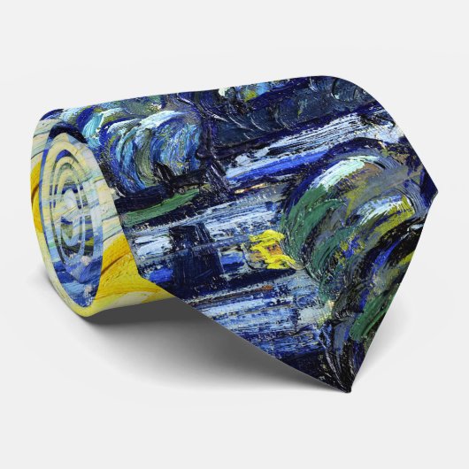星明かりの夜ゴッホの印象主義のタイ ネクタイ (ロール)