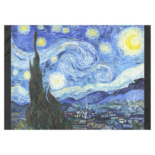 星明かりの夜ゴッホの印象主義のテーブルクロス テーブルクロス (正面(横))