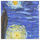 星明かりの夜ゴッホImopressionismの生地 ファブリック (見本)