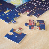 星明かりの夜ニューヨーク ジグソーパズル (側面)