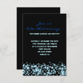 星明かりの夜バーのバルミツワーのパーティーの披露宴カード 招待状 (正面/裏面)