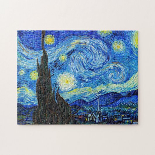 星明かりの夜フィンセント・ファン・ゴッホのクールな絵画 ジグソーパズル (横)