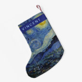 星明かりの夜フィンセント・ファン・ゴッホ スモールクリスマスストッキング (裏面 (吊り時))