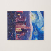 星明かりの夜ロサンゼルスカリフォルニア ジグソーパズル (横)