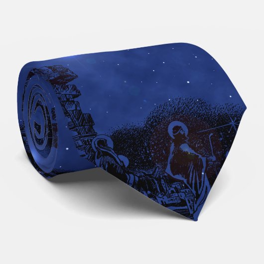 星明かりの夜出生 ネクタイ (ロール)