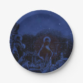 星明かりの夜出生 ペーパープレート (正面)