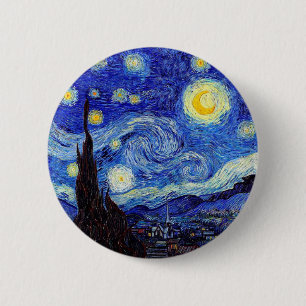 星明かりの夜刺激を受けたなゴッホのクラシックプロダクト 缶バッジ