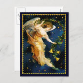 星明かりの夜天使のクリスマス シーズンポストカード (正面/裏面)