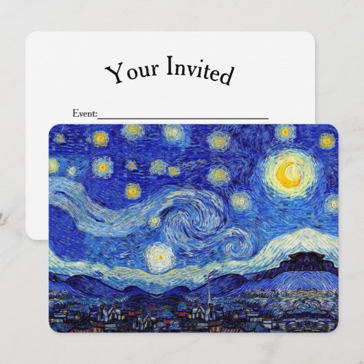 星明かりの夜招待状 招待状 (正面/裏面)