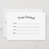 星明かりの夜招待状 招待状 (裏面)