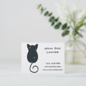 星明かりの夜猫のシルエット 名刺 (スタンド正面)