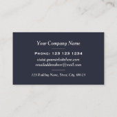 星明かりの夜空の宇宙エレガントなフレーム 名刺 (裏面)