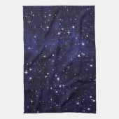 星明かりの夜空の格子 キッチンタオル (縦)