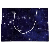 星明かりの夜空の格子 ラージペーパーバッグ (正面)