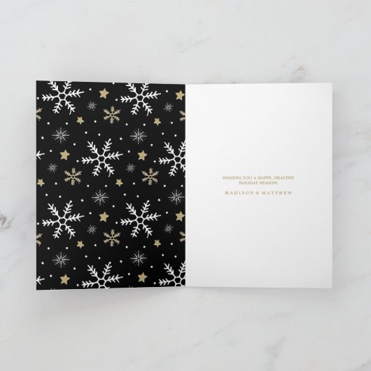 星明かりの夜|休日の写真の挨拶状 シーズンカード (内部)