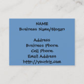 星明かりの夜、抽象的な景色の木は月を主演します 名刺 (裏面)