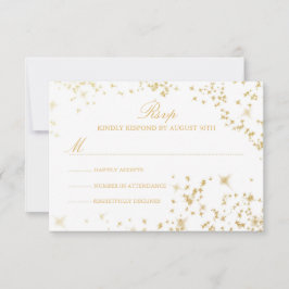 星明かりの夜RSVPカード 出欠カード